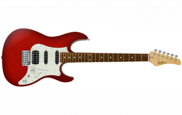 Fujigen JOS2-FM-G Odyssey J-Standard Series (Transparent Red Burst): 1