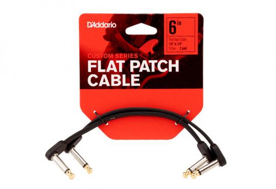 D'Addario PW-FPRR-206 Custom Series Flat Patch Cables (15cm): 1
