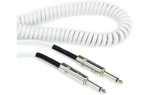 D'Addario PW-CDG-30WH Coiled Instrument Cable - White (9m): 4