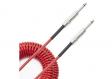 D'Addario PW-CDG-30RD Coiled Instrument Cable - Red (9m): 4
