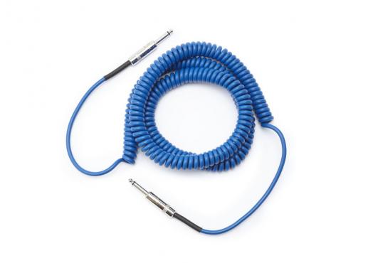 D'Addario PW-CDG-30BU Coiled Instrument Cable - Blue (9m): 2