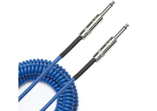 D'Addario PW-CDG-30BU Coiled Instrument Cable - Blue (9m): 3