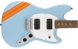 Squier by Fender BULLET MUSTANG FSR HH DAPHNE BLUE w/COMPETITION STRIPES: 3