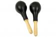 Maxtone T-45 Large Plastic Maracas Wooden Handle: 1