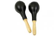 Maxtone T-45 Large Plastic Maracas Wooden Handle