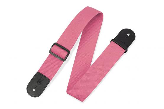 LEVY'S M8POLY-PNK CLASSICS SERIES POLYPROPYLENE GUITAR STRAP (PINK): 1