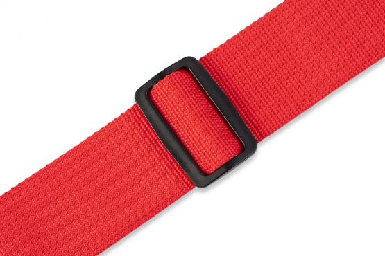 LEVY'S M8POLY-RED CLASSICS SERIES POLYPROPYLENE GUITAR STRAP (RED): 2