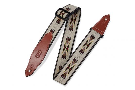 LEVY'S MSSN80-TAN PRINT SERIES GUITAR STRAP (SOUTHWEST): 1