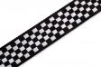 LEVY'S MP-28 PRINT SERIES GUITAR STRAP (BLACK AND WHITE CHECKERS): 2