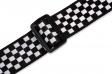 LEVY'S MP-28 PRINT SERIES GUITAR STRAP (BLACK AND WHITE CHECKERS): 3