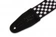 LEVY'S MP-28 PRINT SERIES GUITAR STRAP (BLACK AND WHITE CHECKERS): 4