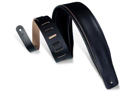 LEVY'S DM1PD-BLK HEIRLOOM SERIES GUITAR STRAP (BLACK): 1
