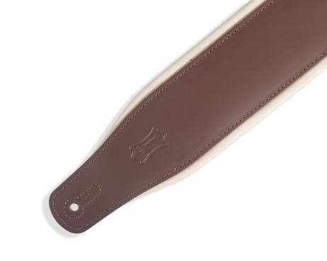 LEVY'S M26PD-BRN_CRM CLASSICS SERIES PADDED TWO-TONE GUITAR STRAP (BROWN, CREAM): 3