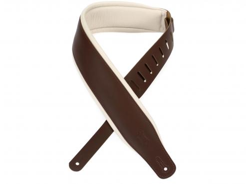 LEVY'S M26PD-BRN_CRM CLASSICS SERIES PADDED TWO-TONE GUITAR STRAP (BROWN, CREAM): 5
