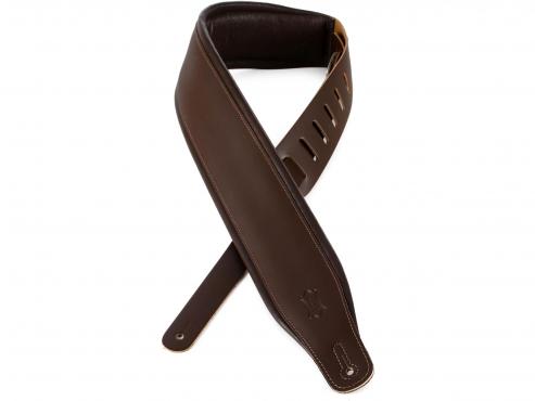 LEVY'S M26PD-DBR_DBR CLASSICS SERIES PADDED TWO-TONE GUITAR STRAP (DARK BROWN): 5