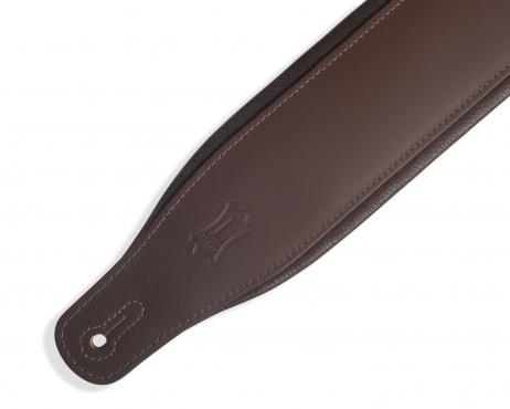 LEVY'S M26PD-DBR_DBR CLASSICS SERIES PADDED TWO-TONE GUITAR STRAP (DARK BROWN): 3