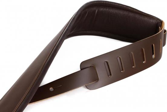LEVY'S M26PD-DBR_DBR CLASSICS SERIES PADDED TWO-TONE GUITAR STRAP (DARK BROWN): 4