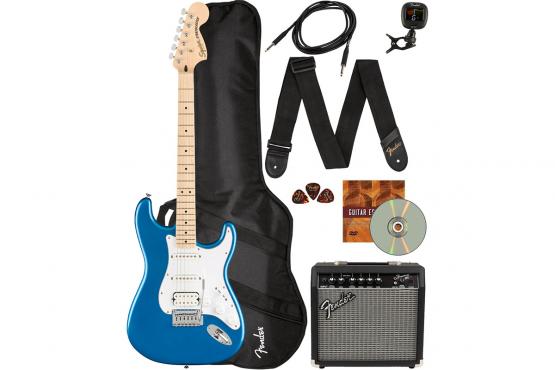 Squier by Fender Affinity Strat Pack HSS LAKE PLACID BLUE: 1