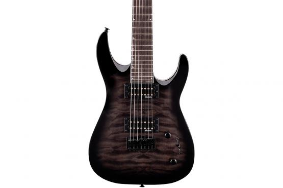 Jackson JS22Q-7 DKA Dinky Arch Top HT Transparent Black Burst: 2