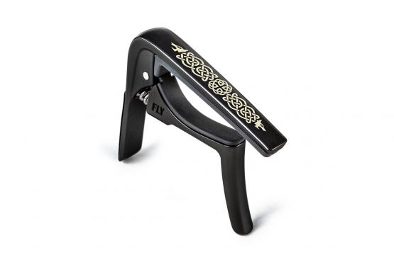 Dunlop 63CBKC TRIGGER FLY CAPO CELTIC KNOT EDITION CURVED - Black: 1