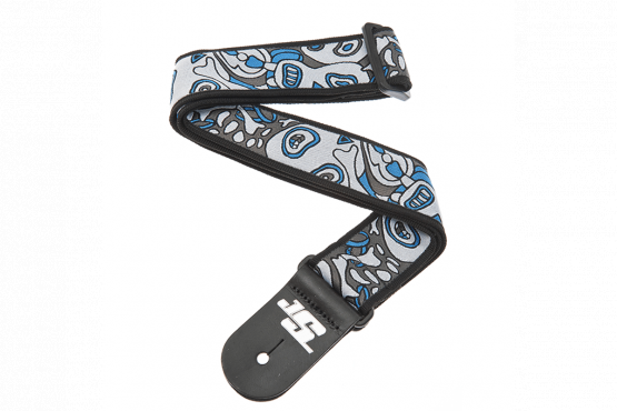 D'addario JOE SATRANI WOVEN GUITAR STRAP (SOULS OF DISTORTION): 1