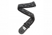 D'addario JOE SATRANI WOVEN GUITAR STRAP (SILVER SKETCHES)