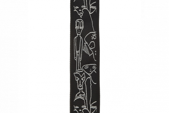 D'addario JOE SATRANI WOVEN GUITAR STRAP (SILVER SKETCHES): 2