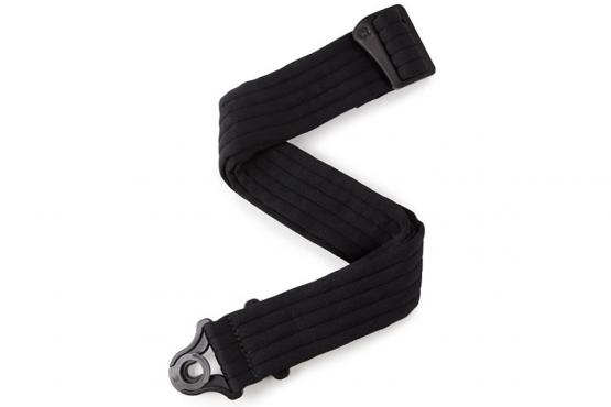 D'addario 50BAL01 AUTO LOCK GUITAR STRAP (BLACK PADDED STRIPES): 1