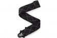 D'addario 50BAL02 AUTO LOCK GUITAR STRAP (BLACK PADDED DIAMONDS): 1