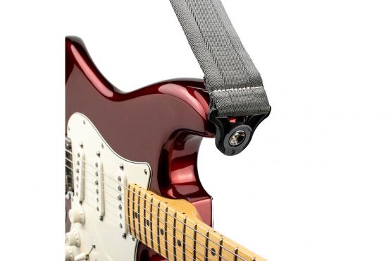 D'addario 50BAL09 AUTO LOCK GUITAR STRAP (METAL GREY): 4