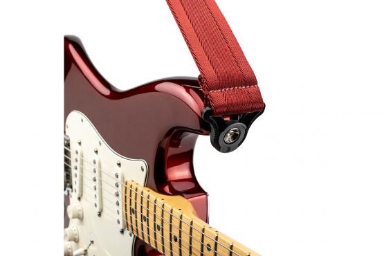 D'addario 50BAL11 AUTO LOCK GUITAR STRAP (BLOOD RED): 4