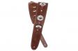 D'addario DELUXE LEATHER GUITAR STRAP (CONCHOS, BROWN): 1