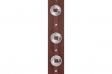 D'addario DELUXE LEATHER GUITAR STRAP (CONCHOS, BROWN): 2