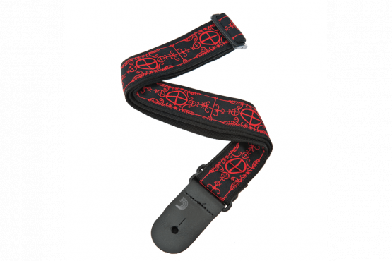 D'addario 50A12 NYLON WOVEN GUITAR STRAP (VOODOO): 1