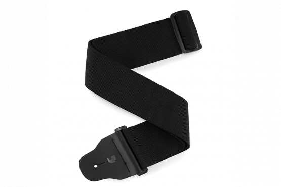 D'addario 75B000 POLYPRO BASS GUITAR STRAP (BLACK): 1