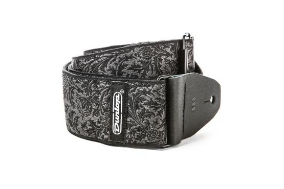 Dunlop D6714 JACQUARD BLACK THISTLE STRAP: 1