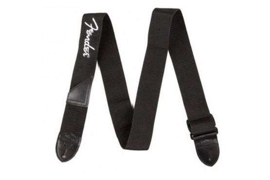 Fender STRAP 2" BLACK WHITE LOGO: 3