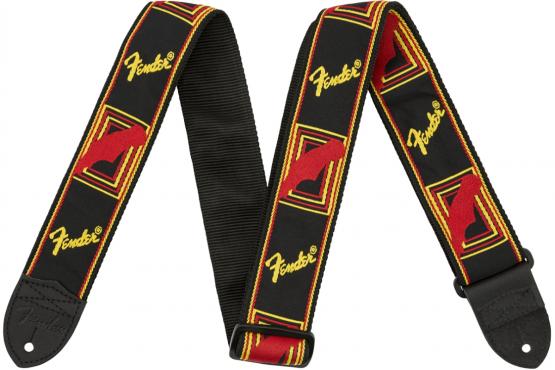 Fender STRAP 2" MONOGRAMMED BLACK/YELLOW/RED: 1