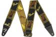 Fender STRAP 2" WEIGHLESS MONOGRAMMED BLACK/YELLOW/BROWN: 1