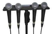 Gator FRAMEWORKS GFW-MIC-4TRAY Multi Mic Holder Four (4) Mics