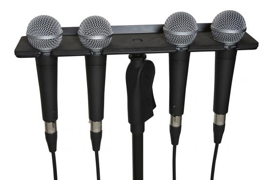 Gator FRAMEWORKS GFW-MIC-4TRAY Multi Mic Holder Four (4) Mics: 1