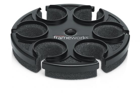 Gator FRAMEWORKS GFW-MIC-6TRAY MULTI MICROPHONE TRAY HOLDS 6 MICROPHONES: 3