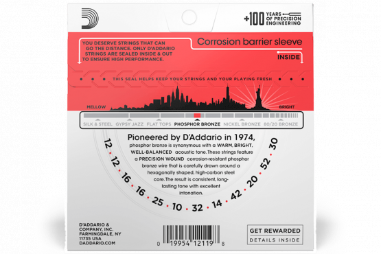 D`Addario EJ39 PHOSPHOR BRONZE MEDIUM 12-STRING (12-52): 2