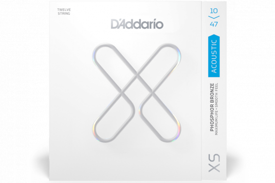 D`Addario XSAPB1047-12 XS PHOSPHOR BRONZE EXTRA LIGHT 12-STRING (10-47): 1