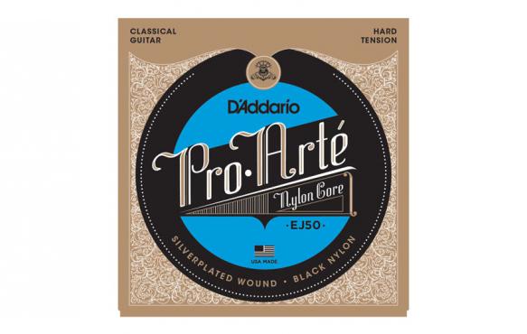 D`Addario EJ50 PRO ARTE BLACK TREBLE HARD TENSION: 1
