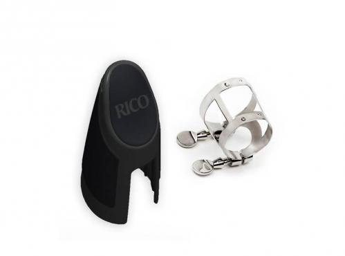 Rico RAS1N Rico Ligature & Cap - Alto Sax Nickel Plated: 1