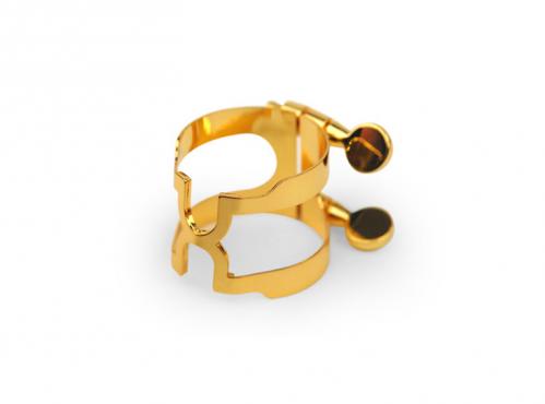 Rico HCL1G H-Ligature & Cap - Bb Clarinet Gold Plated: 2